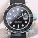 New 42mm Watch - Copy Rolex Yachtmaster Oysterflex Stainless Steel Watch